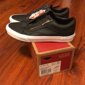 Vans old school zip black and gold